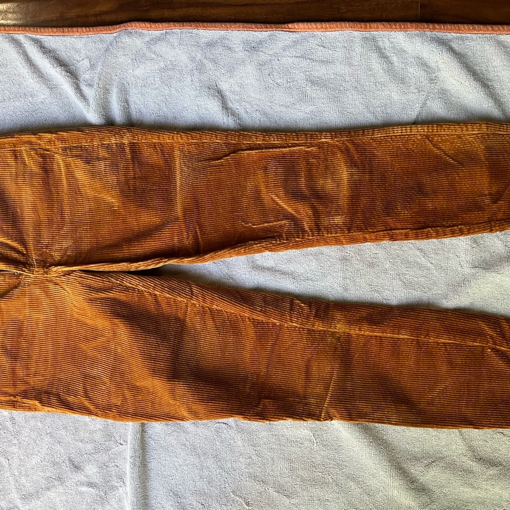 Paige pants burnt yellow
